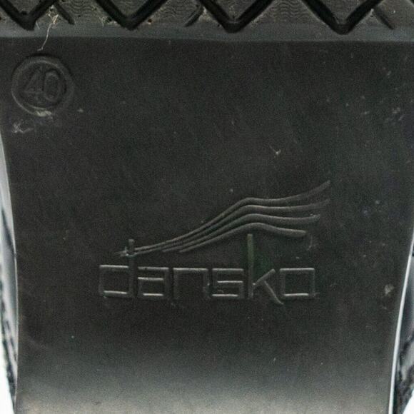 Women's Black Shoes DANSKO 9.5-10 Platform Professional Clogs Leather Slip On - Picture 8 of 8